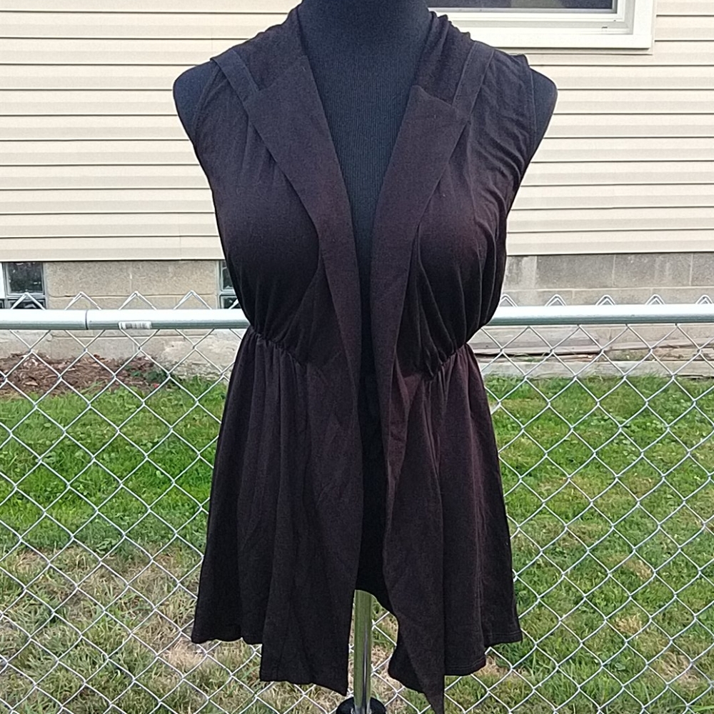 Pink lotus black swim cover up size XS
